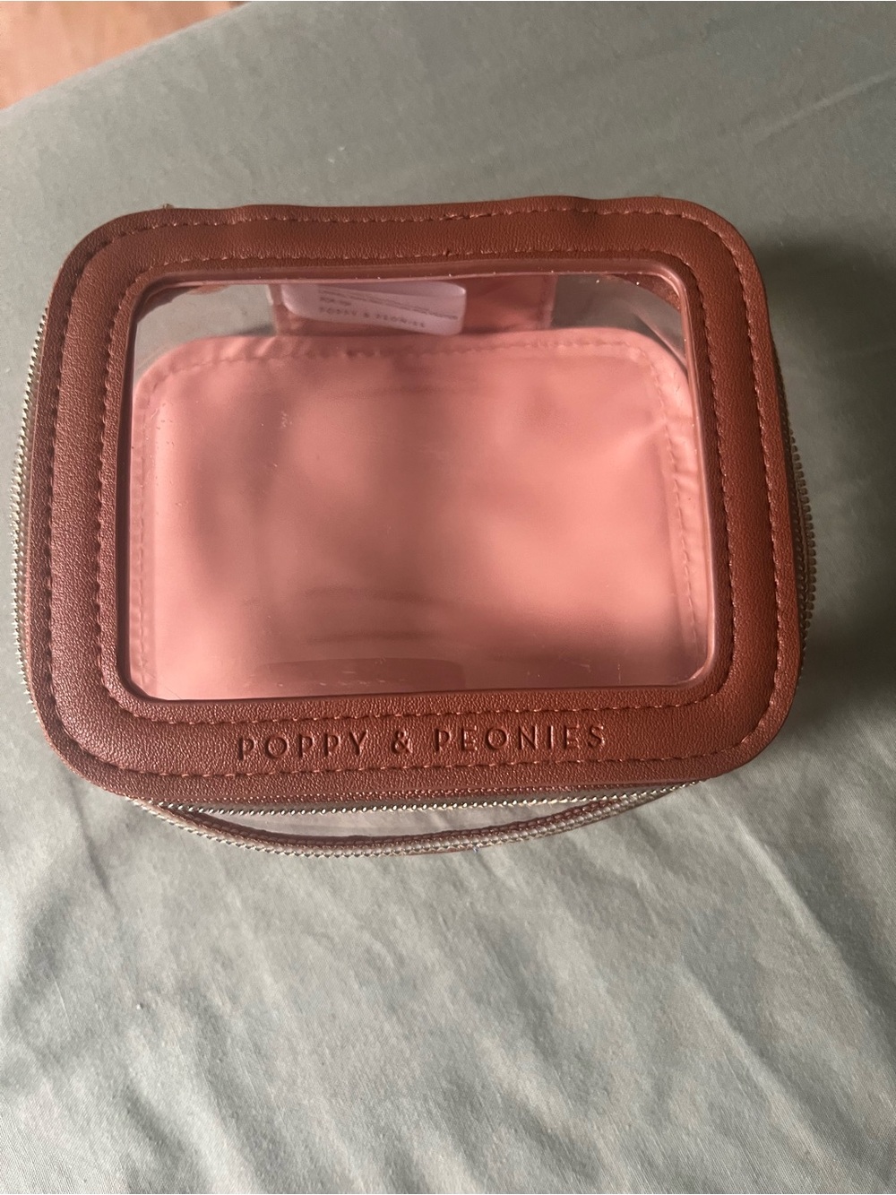 Poppy & Peonies mini I See you case in chestnut